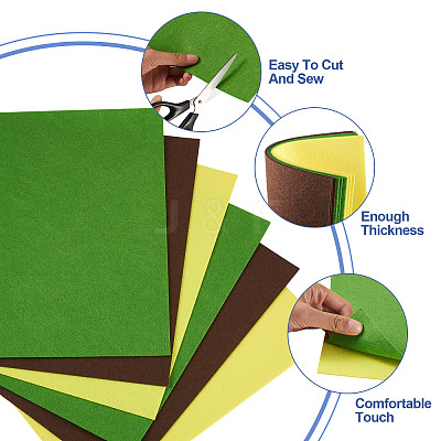 9 Sheets 3 Colors Non-Woven Fabric DIY-TA0013-43A-1