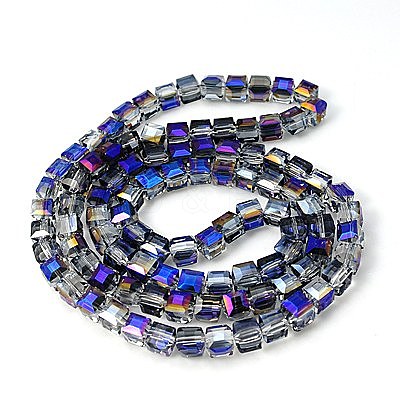 Electorplated Glass Beads EGLA-E006-1I-1