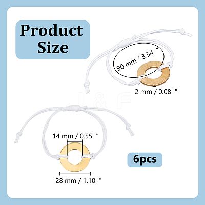 6Pcs Waxed Cotton Cord Bracelets BJEW-AR00002-1