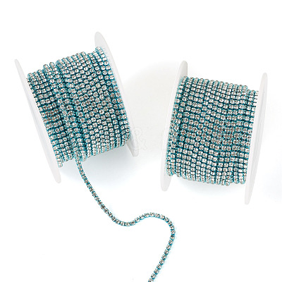 2 Roll Electrophoresis Iron Rhinestone Strass Chains CHC-TA0001-38B-1