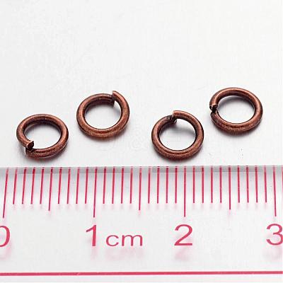 90pcs Red Copper Color Brass Open Jump Rings X-JRC6MM-R-1