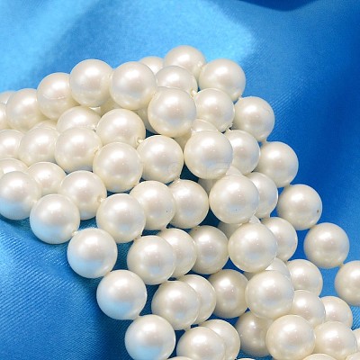 Round Shell Pearl Bead Strands BSHE-L011-12mm-A013A-1
