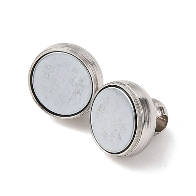 Brass Magnetic Clasps with Loops X-KK-H361-S-NR-1