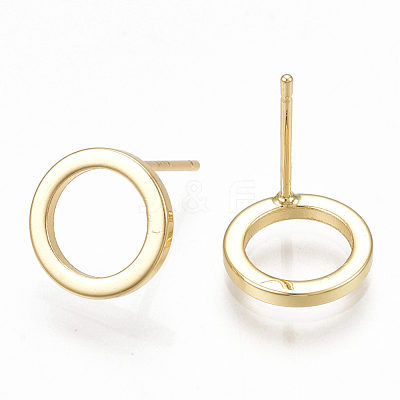 Brass Stud Earrings KK-S348-368-1