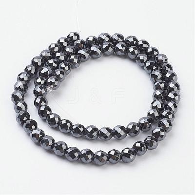 Magnetic Synthetic Hematite Beads Strands HEMA-6D-1-1