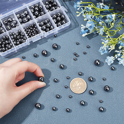 316Pcs Non-magnetic Synthetic Hematite Beads Strands G-PH0019-31-1