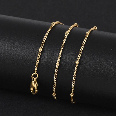 Ion Plating(IP) 304 Stainless Steel Satellite Chain Necklace for Men Women X-NJEW-M200-05G-1