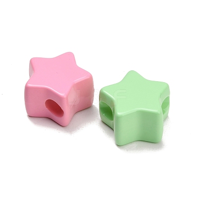 Opaque Acrylic Enamel European Beads AC-CBA917A-01C-1