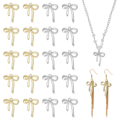 32Pcs 2 Colors Rack Plating Alloy Pendants FIND-UN0007-54-1