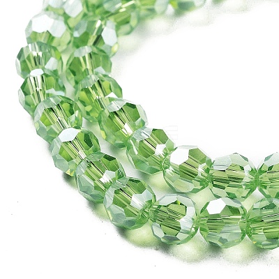Electroplate Transparent Glass Beads Strands EGLA-A035-T6mm-A09-1