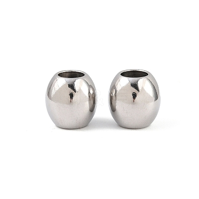 Smooth 304 Stainless Steel Beads STAS-Q146-P-1