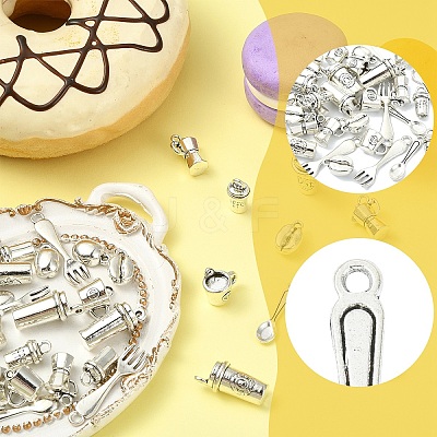 35Pcs 7 Styles Tibetan Style Zinc Alloy Charms FIND-YW0011-92-1