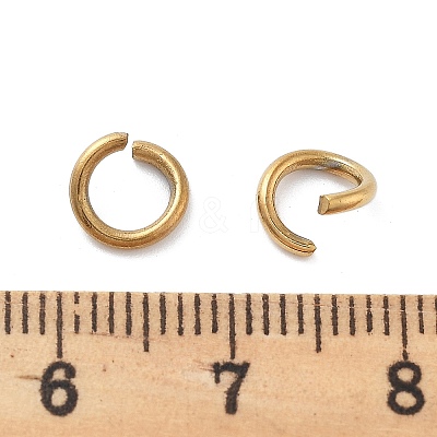 Ion Plating(IP) 304 Stainless Steel Open Jump Rings for Chainmaille Weaves X-STAS-M081-01G-05-1