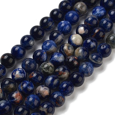 Natural South Africa Sodalite Beads Strands G-S259-35-6mm-1