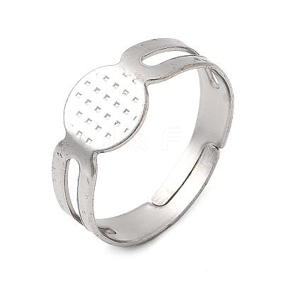 316 Stainless Steel Pad Ring Settings STAS-D375-03P-1