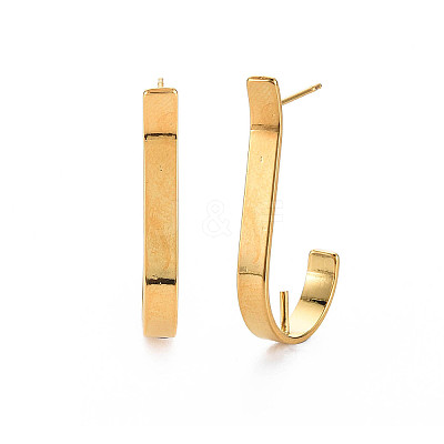 Brass Stud Earring Findings KK-S364-041-1