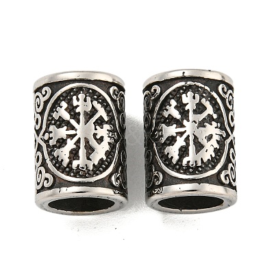 316 Surgical Stainless Steel European Beads STAS-Q326-03AS-04-1