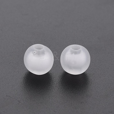 Frosted Acrylic Beads FACR-Q006-10mm-01-1