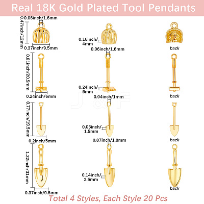 80Pcs 4 Style Alloy Charms FIND-BBC0004-24-1