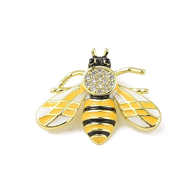 Brass Micro Pave Cubic Zirconia Pendants KK-E111-15G-1