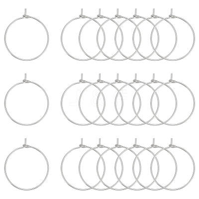 304 Stainless Steel Wine Glass Charms Rings STAS-UN0001-49P-1