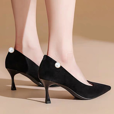 16Pcs Plastic Imitation Pearl Shoe Decoration AJEW-PH0004-47-1