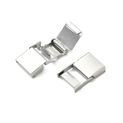 201 Stainless Steel Watch Band Clasps STAS-K252-14B-P-1