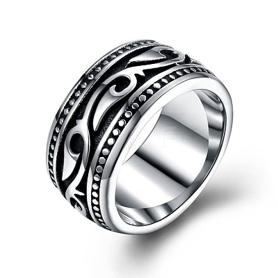 Men's Stainless Steel Finger Rings RJEW-BB29955-9-1