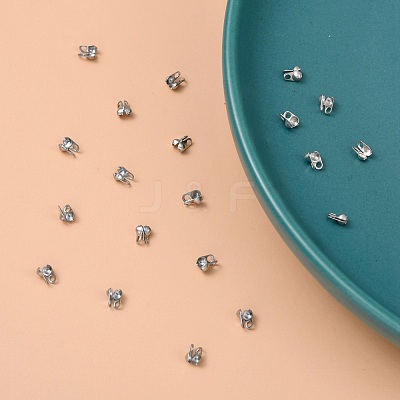 Tarnish Resistant 304 Stainless Steel Smooth Surface Bead Tips X-STAS-D150-01P-1