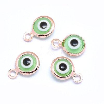 Handmade Evil Eye Lampwork Charms KK-F764-13RG-03-1