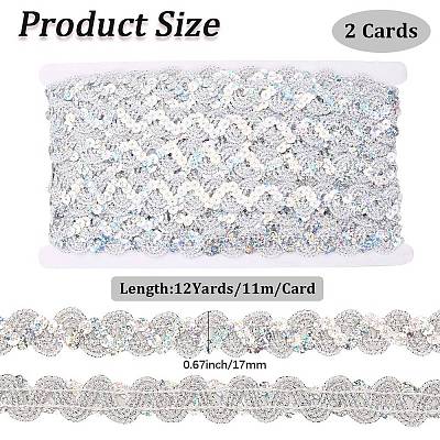 2Pcs Polyester Paillette Beads OCOR-CP0001-31B-1