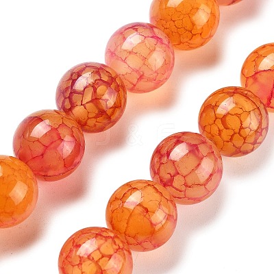Natural Dragon Veins Agate Beads Strands G-A261-A01-14mm-1