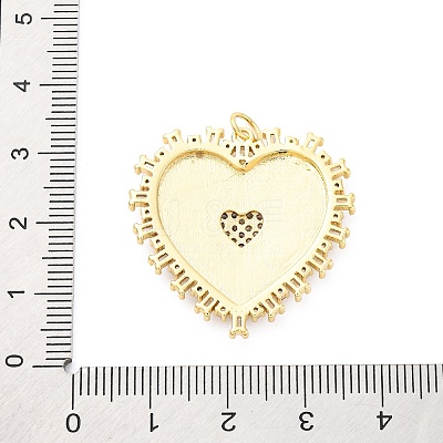 Brass Micro Pave Cubic Zirconia Pendants KK-D325-61G-04-1