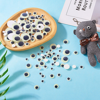 625Pcs 6 Styles Luminous PVC Craft Wiggle Eyes Cabochons DIY-TA0006-54-1