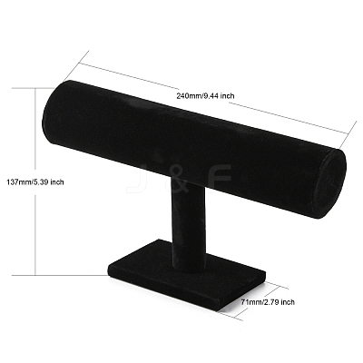 Velvet T-Bar Bracelet Display Stands X-BDIS-WH0003-04A-1