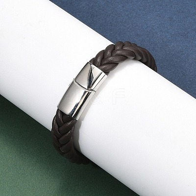 Braided Microfiber Leather Cord Bracelets for Men BJEW-Z081-13P-01-1