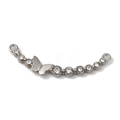 304 Stainless Steel Rhinestone Links X-STAS-L081-001P-1