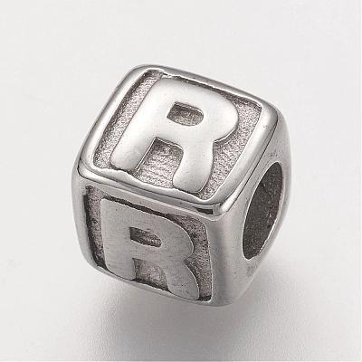 Tarnish Resistant 304 Stainless Steel European Beads STAS-E115-P-R-1