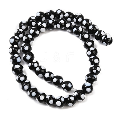 Handmade Lampwork Beads LAMP-D002-8mm-01J-1