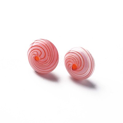 Handmade Blown Glass Globe Beads X-GLAA-T012-48-1