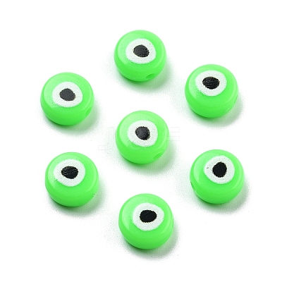 Opaque Printed Acrylic Beads OACR-G038-04B-1