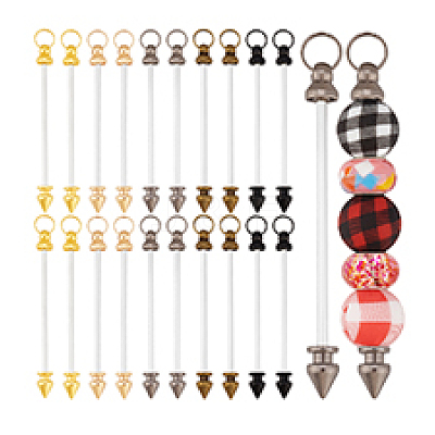 30Pcs 5 Colors Alloy Rivet Studs Pyramid Spikes FIND-PH0021-67-1