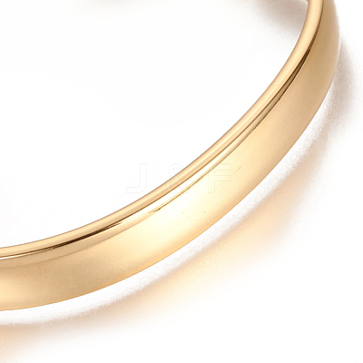 Ion Plating(IP) 304 Stainless Steel Cuff Bangles STAS-I110-10-8mm-G-1