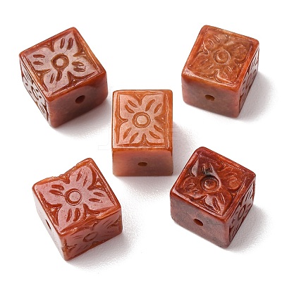 Natural Myanmar Jade Dyed Carved Beads GG-CBABA9C-09-1