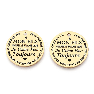 201 Stainless Steel Pendants LS-STAS-T064-37G-31-1