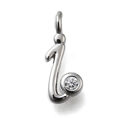 Brass Micro Pave Cubic Zirconia Pendants KK-B132-12P-I-1