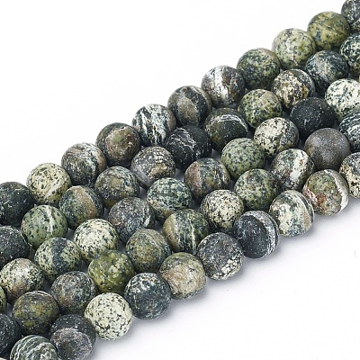 Natural Silver Line Jasper Beads Strands G-L549-01-6mm-1