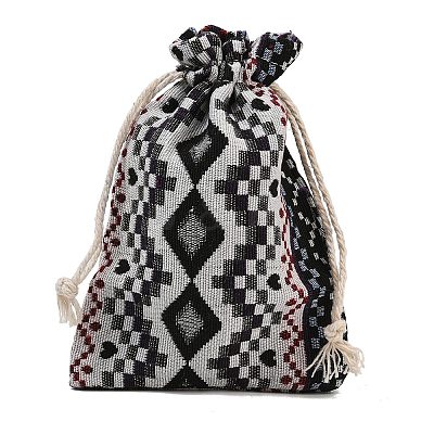 Ethnic Printed Polycotton Drawstring Storage Bags FB-CBA307F-01B-1