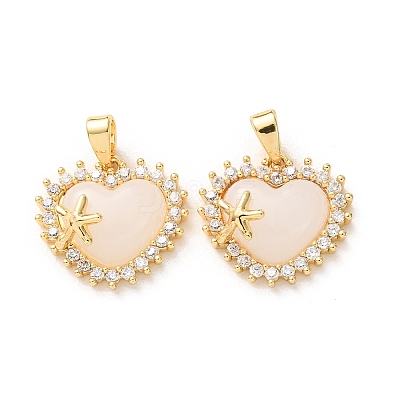 Brass Micro Pave Clear Cubic Zirconia Pendants KK-A304-26G-1