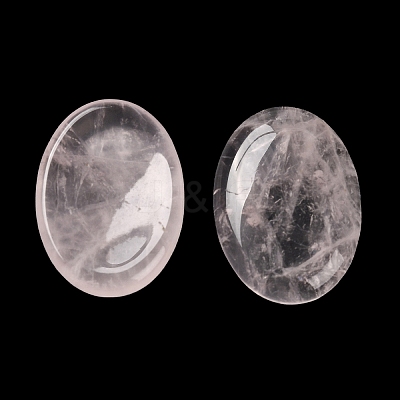 Natural Rose Quartz Oval Worry Stone G-R487-01C-1